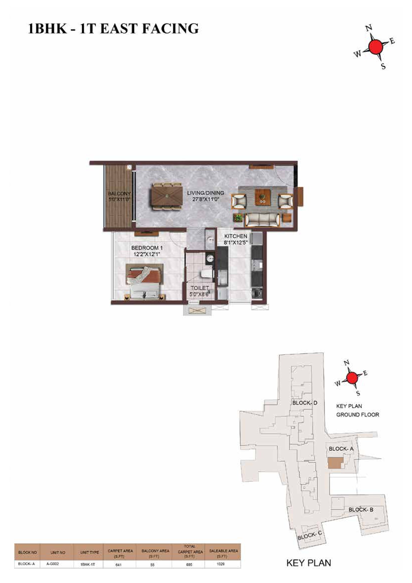 Casagrand Vienna 1 BHK Floor Plan